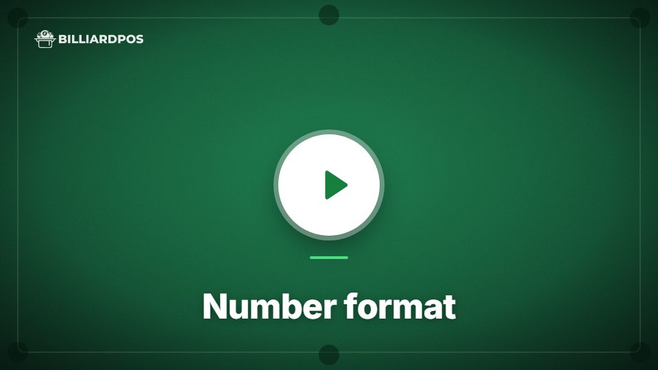 Number format video thumbnail