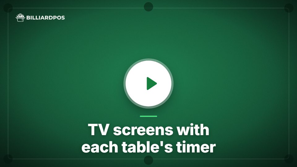 TV screens with each table's timer video thumbnail