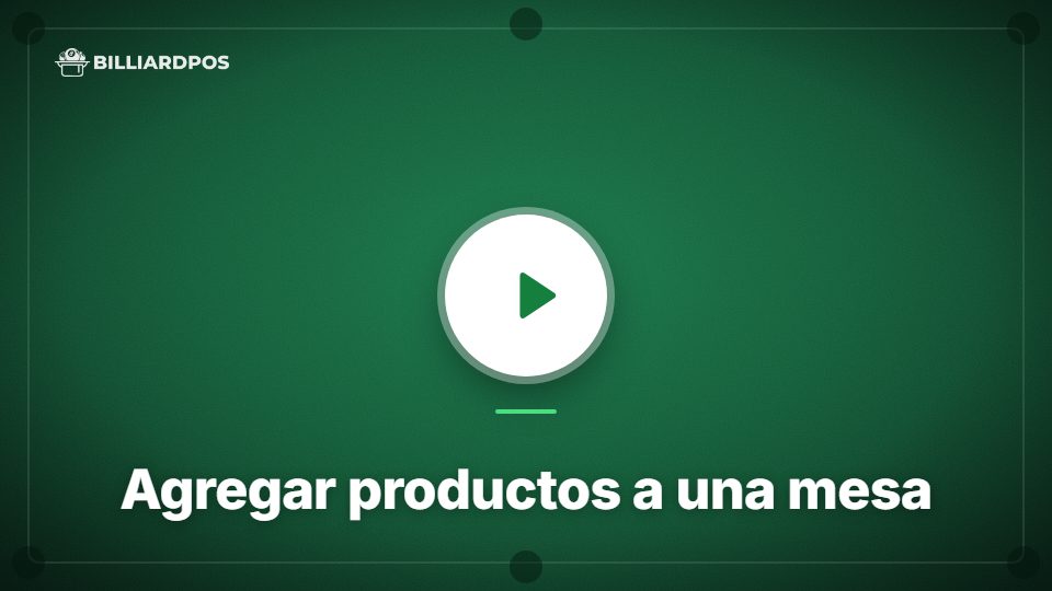 Miniatura del video de Agregar productos a una mesa